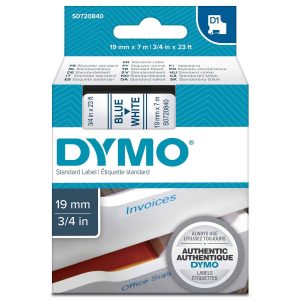 Taśma Dymo 45804 biała/niebieski nadruk